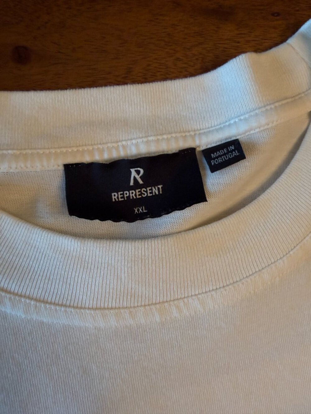 REPRESENT Ecru with Masking Tape Logo XXL - Picture 2 of 6